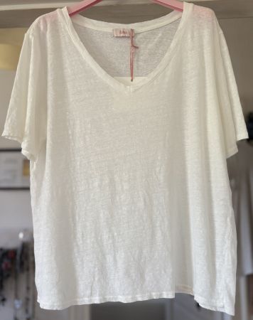 T-SHIRT 100% LIN!! M SOLDES DE FIN DE SAISON