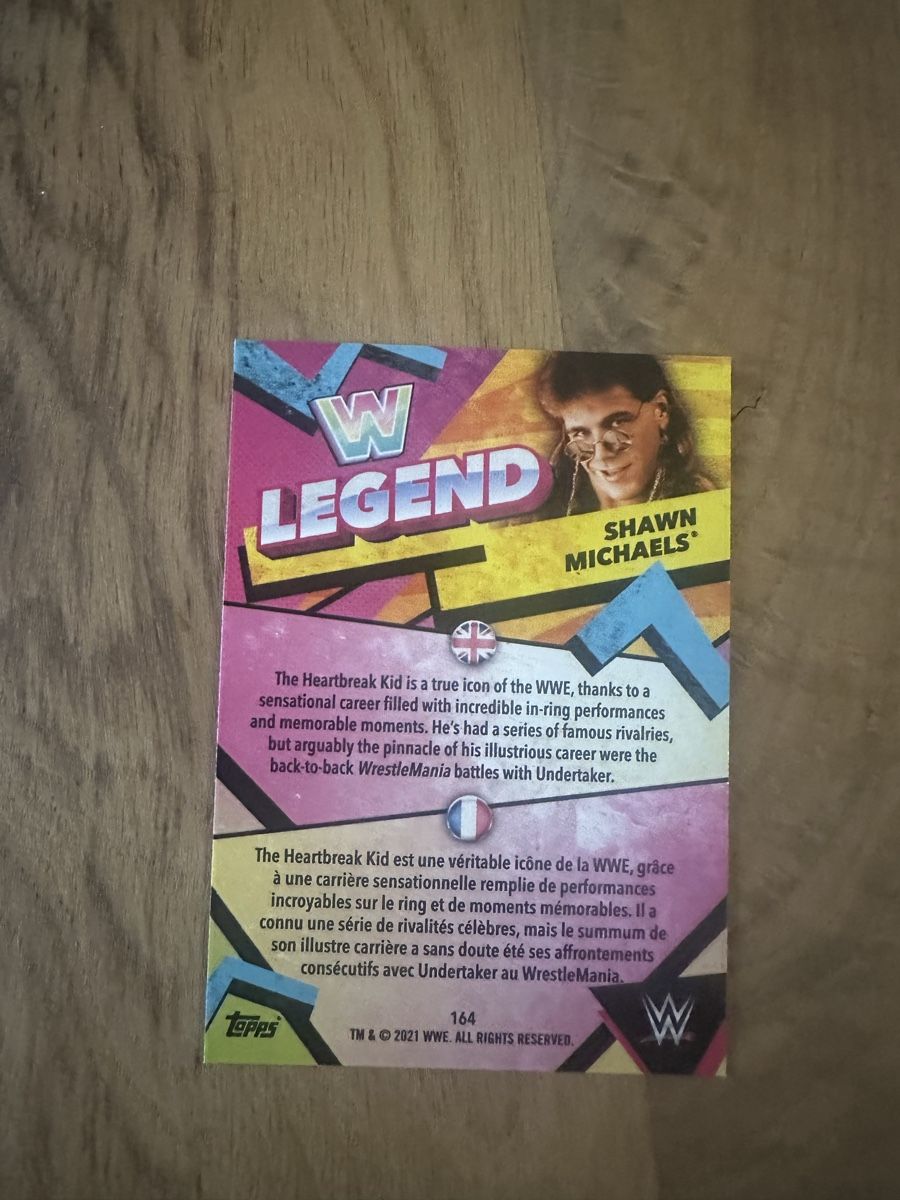 Topps Carte collezionabili: Shawn Michaels WWE Topps Legend – Nuovo (secondo la descrizione) da Luzern venduto da LuzernTCGLab 1