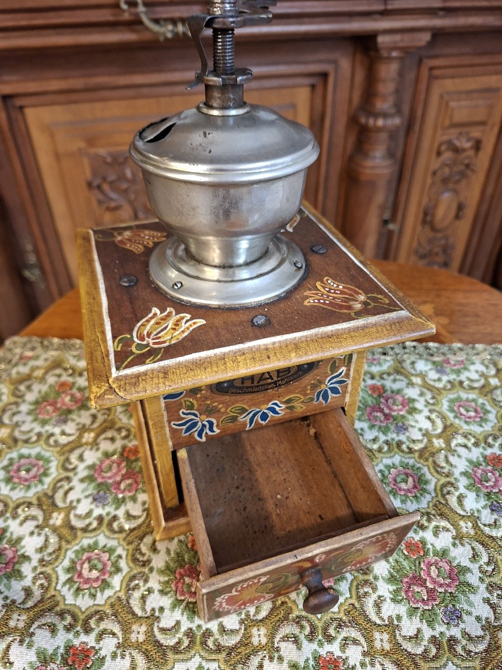 Küchengeräte: Antike Kaffeemühle Holz Messing  – Gebraucht aus Steffisburg von ZeitReise_ 3