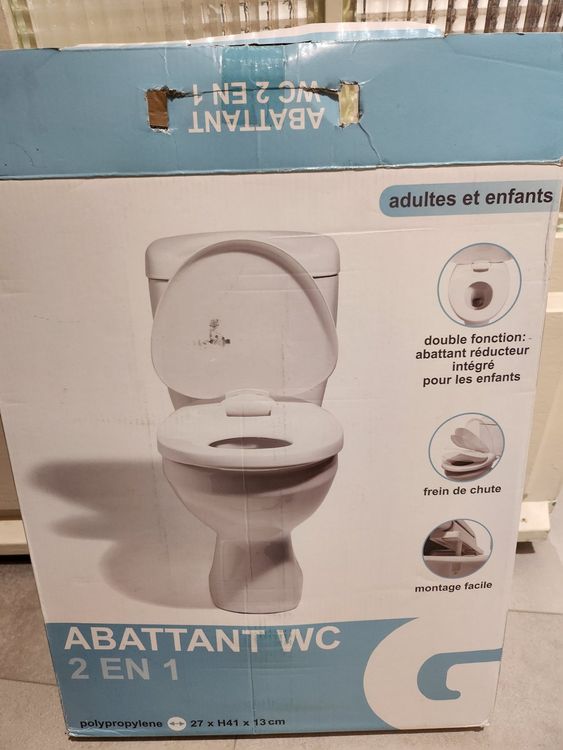 Abattant wc family blanc avec réducteur enfant intégré et frein de