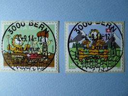 2014 Sondermarken Garfield 1518-1519 ET Vollstempel