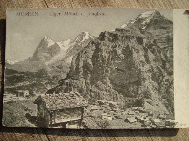 Cartoline postali: Mürren - Eiger, Mönch und Jungfrau, Postkarte – Usato da Thun venduto da Gaad1961