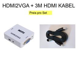 HDMI2VGA Adapter + 3M HDMI Kabel