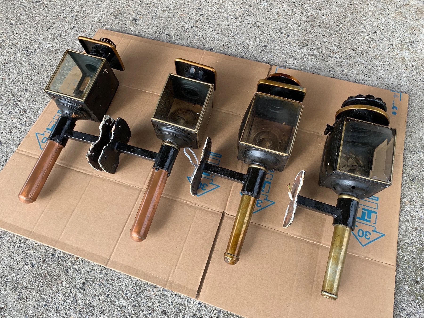 Carrozze: 4 antike Kutschenlampen – Usato da Feldbach venduto da Olive1 1