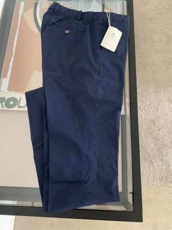 Luigi Borrelli Napoli Chino Hose 33 marineblau blu
