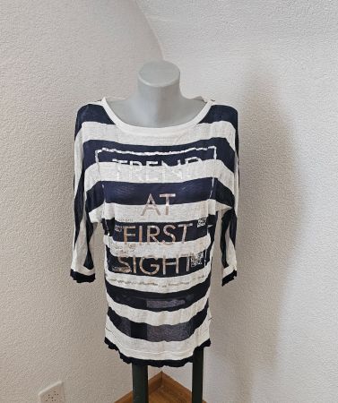Leichter Strick Pullover Geisha Gr. 38/M gestreift