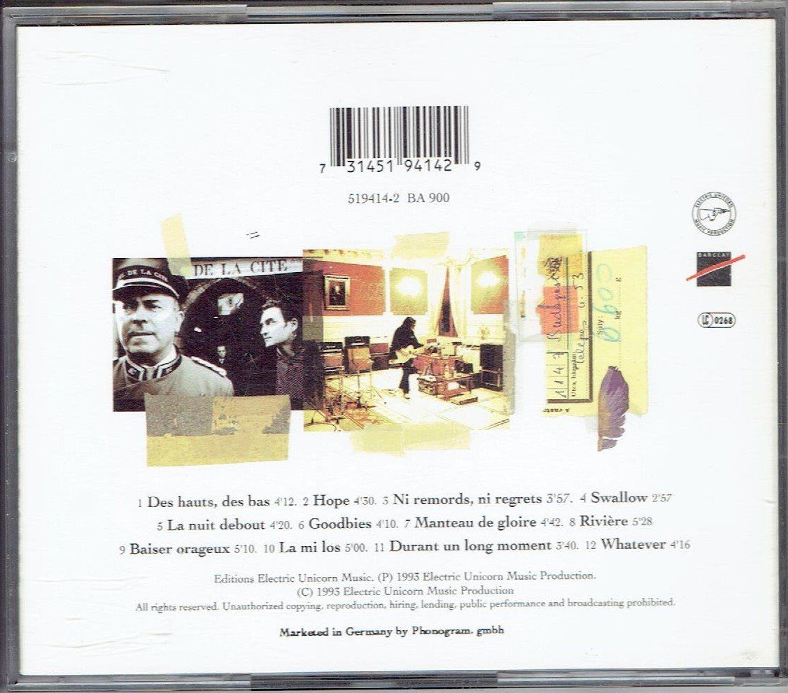 CDs: Stephan Eicher Carcassone 1993 – Gebraucht aus Flims - Dorf von Stagediver 1