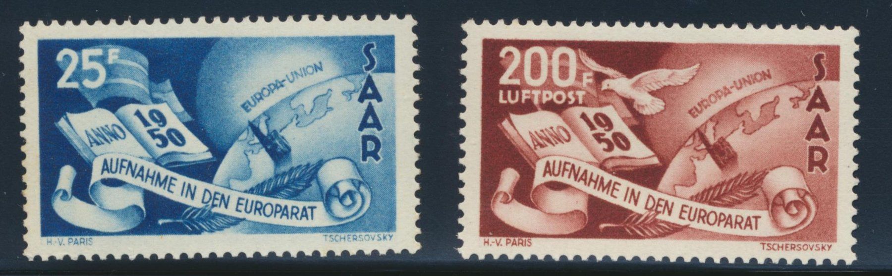 Alle Briefmarken: Briefmarken Saar Nr. 297-98 postfrisch – Neu (gemäss Beschreibung) aus Roggwil BE von Stampdealer3