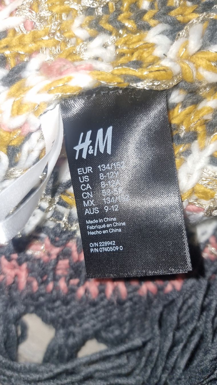 Pullover & Sweatshirts: Mädchen Poncho Gr. 134/152 Strickmuster Winter Top Neu – Neu (gemäss Beschreibung) aus Wigoltingen von Zuckerfee84 1