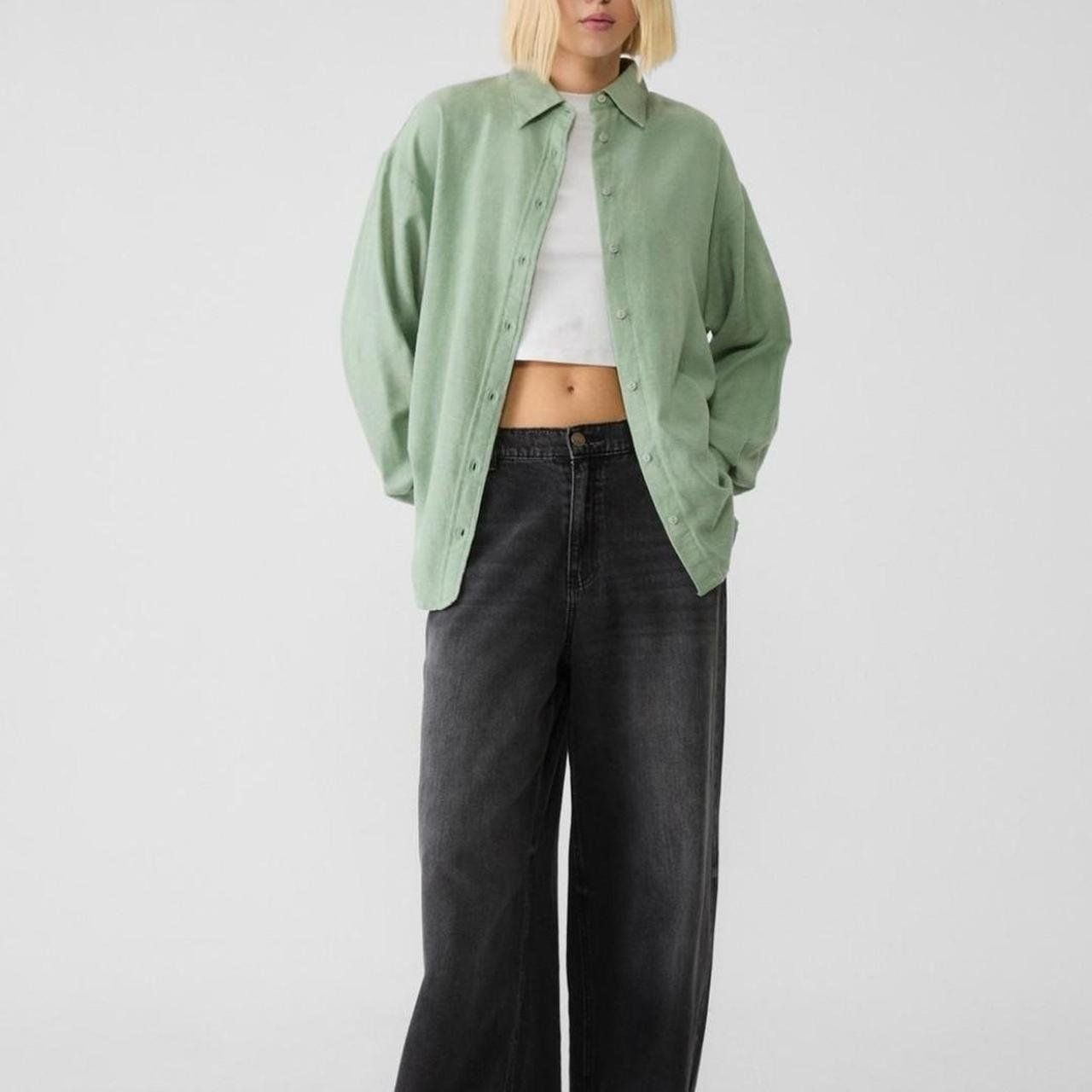 Stradivarius Camicette: Stradivarius Leinen Hemd Bluse Mint Grün – Nuovo (secondo la descrizione) da Ringgenberg BE venduto da Vinyl.Love 3