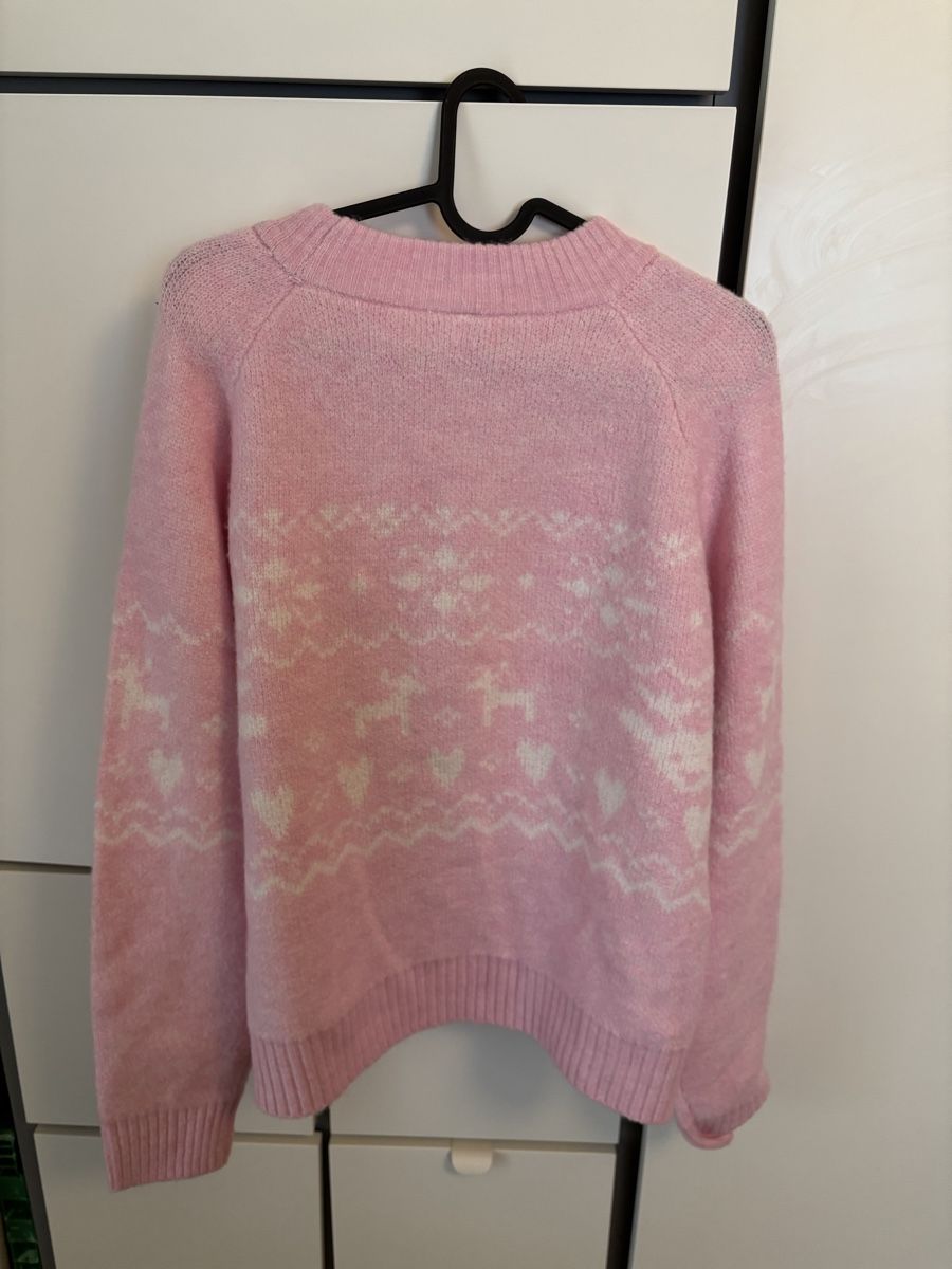 Maglioni & Felpe: Chicorée Winter Pullover Rosa mit Reh Muster, Grösse L – Usato da Zürich venduto da SandraB091 2
