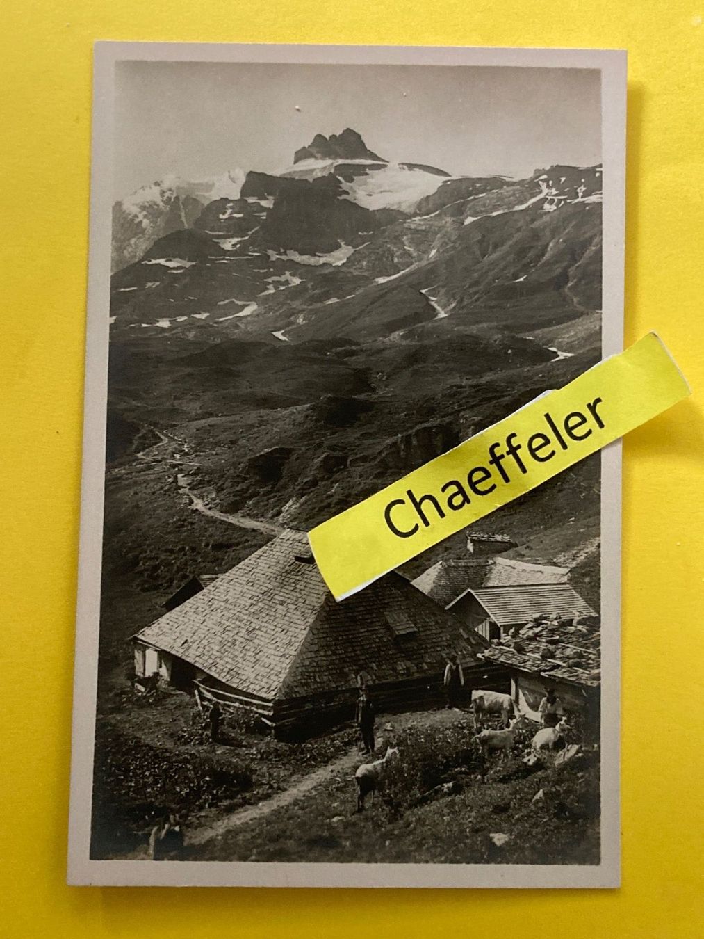 Cartoline postali: Kiental.  Bundalp mit Morgenhorn – Usato da Zürich venduto da Chaeffeler