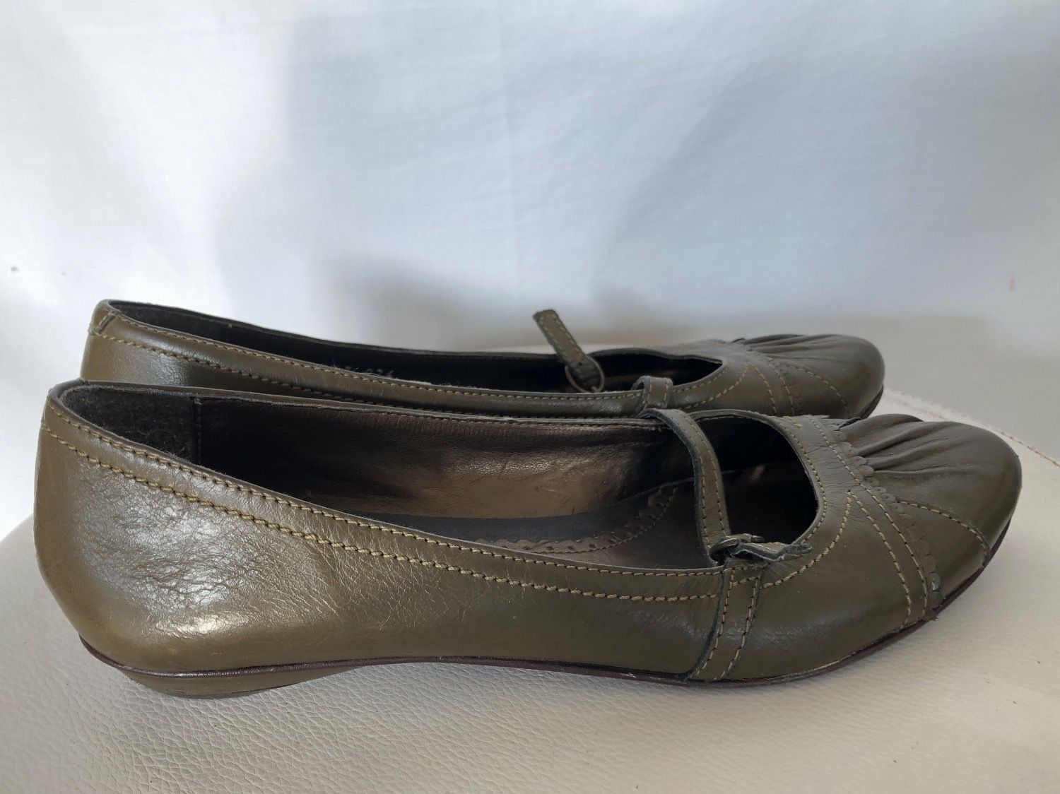 Damenschuhe: Ballerines vert olive 5th Avenue taille 37 tout cuir – Neu (gemäss Beschreibung) aus Coppet von Vanessamode 2
