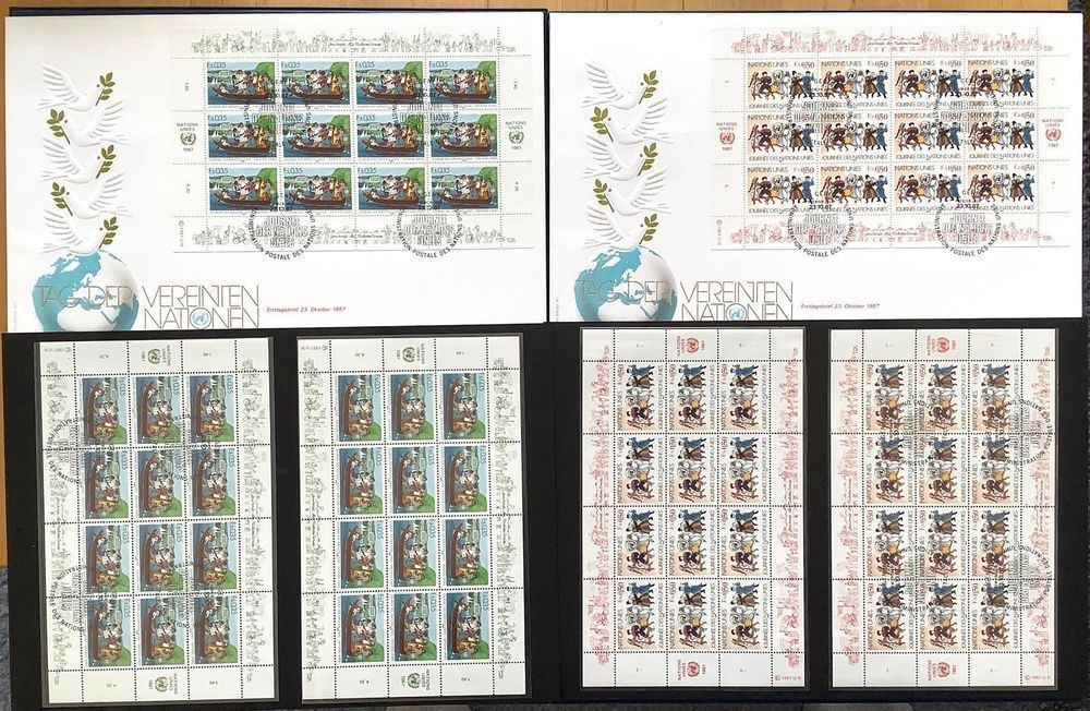 Tutti i francobolli: 1987 UNO Genf Kleinbogen Satz FDC + **ET – Nuovo (secondo la descrizione) da Liestal venduto da Pep3
