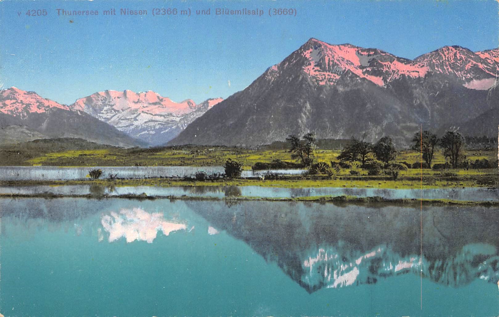 Cartoline postali: 2x Thun, Thunersee mit Niesen – Usato da Ottikon b.Kemptth. venduto da Neptun1974