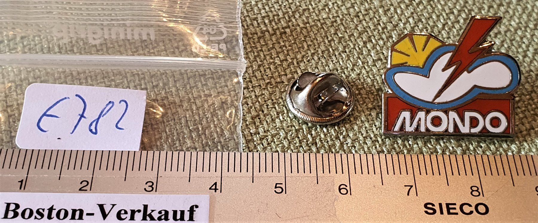 Placchette & Badge: E782 - Pin Mondo - Gewitter Blitz Sonne – Usato da Reinach BL venduto da Boston-Verkauf 2