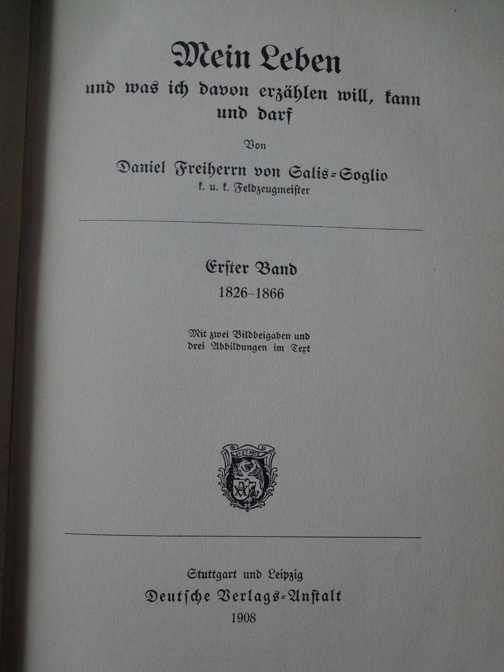 Livres: Mein Leben  Daniel Freih. v. Salis 1908 – D'occasion à Chur par omonia 1