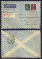 Luftpostbrief Schweiz nach Bombay v 1947