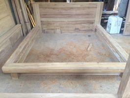 Einzelbett Doppelbett Teakholz Bett Massivholzbett Holzbett