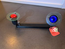 Decken- oder Wandlampe Schiene schwarz für 2 Spot E14