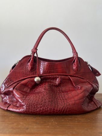 Handtasche Furla Leder rot, sehr guter Zustand