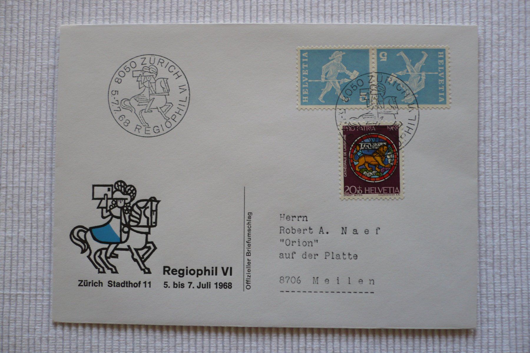 Tutti i francobolli: 1968 REGIOPHIL VI, Zürich – Usato da Zürich venduto da saltandpepper008