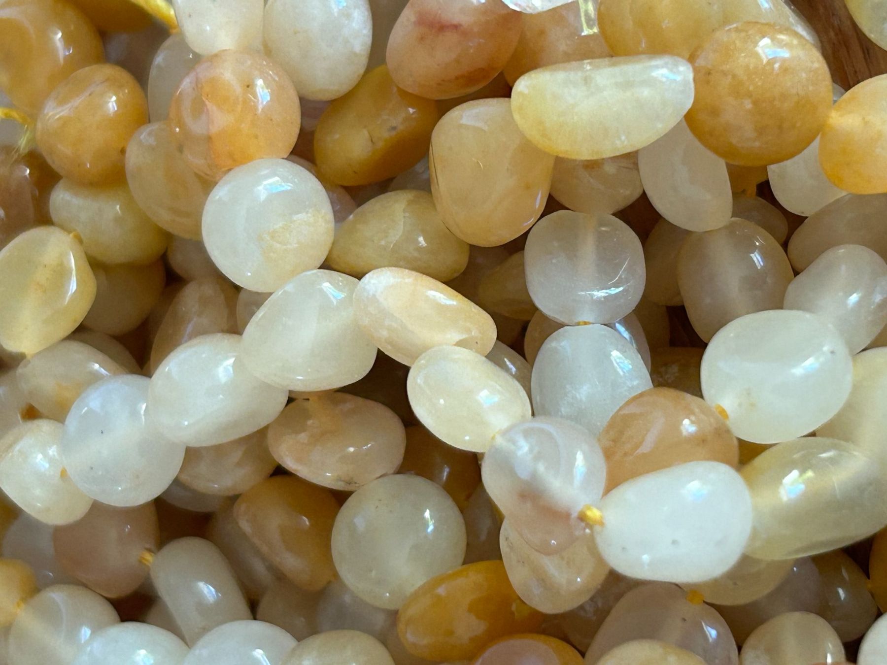 Pietre preziose: Strang echte yellow topaz Nuggets 6-8 mm – Nuovo e nell'imballaggio originale da Niederrohrdorf venduto da Ytobi 2