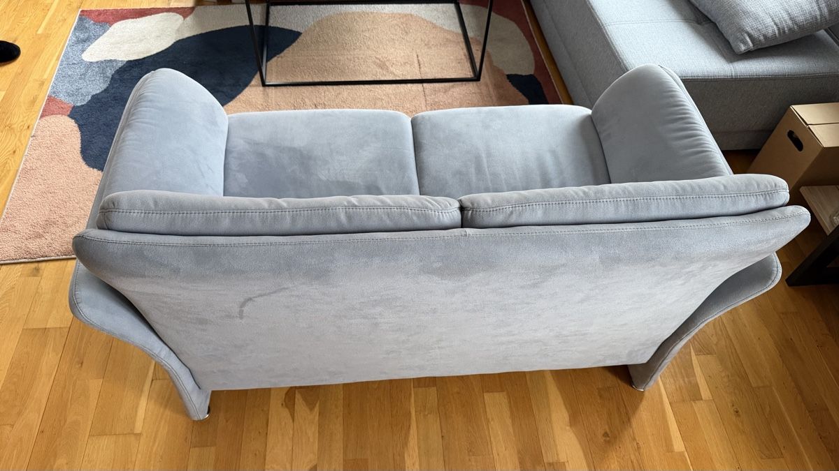 Sofas: 2-Sitzer Sofa hellblau Stoffbezug Marke Elastoform – D'occasion à Olten par Saler 1
