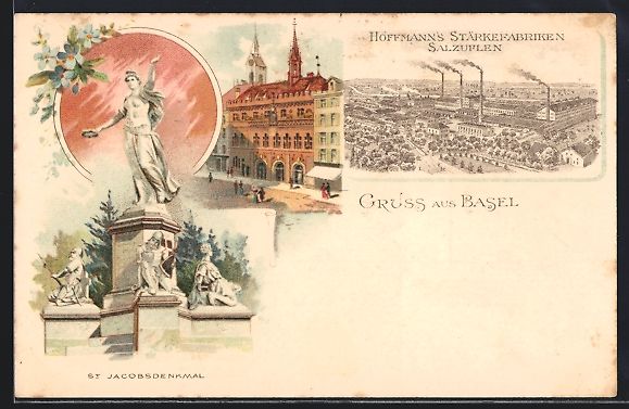 Ansichtskarten: Litho Basel, Hoffmanns Stärkefabriken S – Gebraucht aus Berlin von bartko-reher