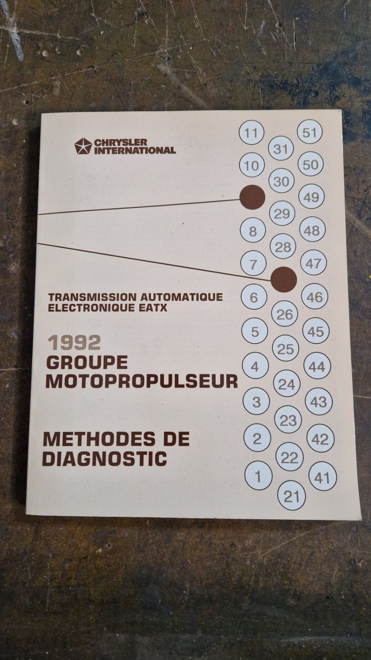 Libri: Methodes de diagnostic: Chrysler int. '92 transmission auto. – Usato da Zürich venduto da jhkag