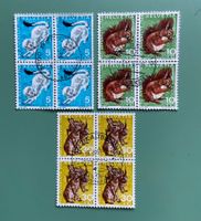Briefmarken Pro Juventute 1966 4er. einheimische Wildtiere