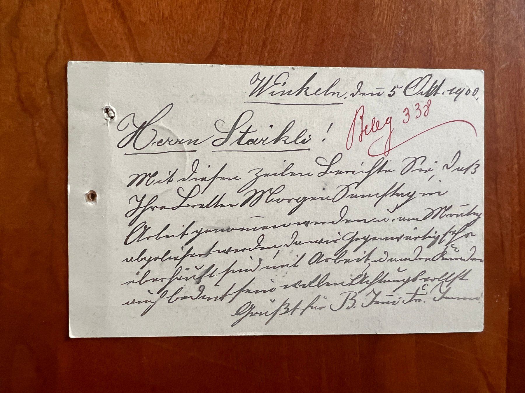 Tutti i francobolli: Alte Postkarte CH 1900   (R528) – Usato da Hinwil venduto da Sidi4 1