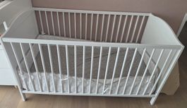 SMÅGÖRA Babybett weiß 70x140 cm