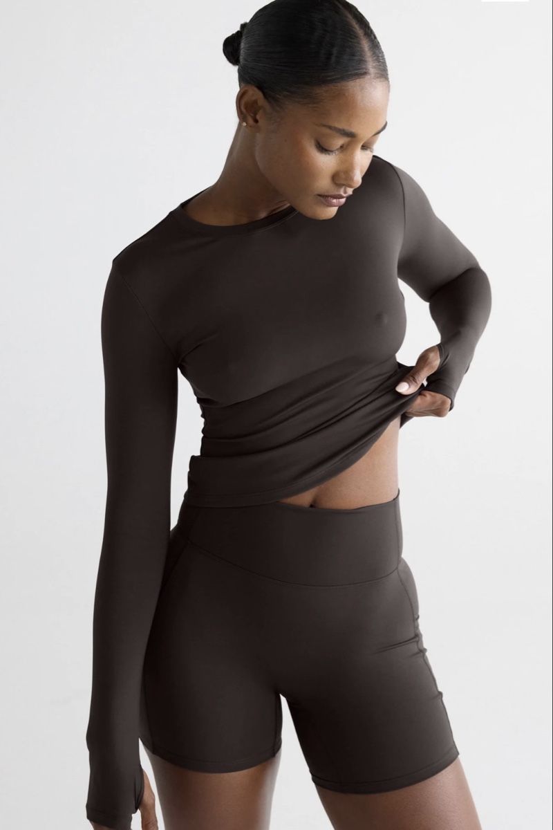 T-shirt: Adanola Langarmshirt braun Groesse S – Nuovo (secondo la descrizione) da Spiez venduto da sophiiiiemariie4 1