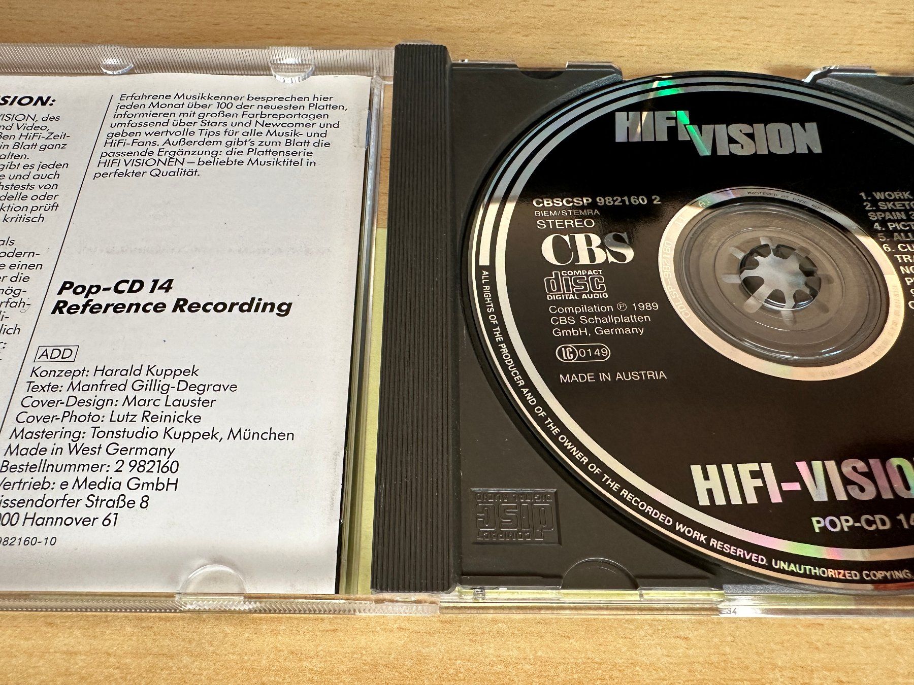 CD: Various – Hifi Visionen Pop-CD 14 (Reference Recording) – Usato da Rikon im Tösstal venduto da Alpenmutz 2