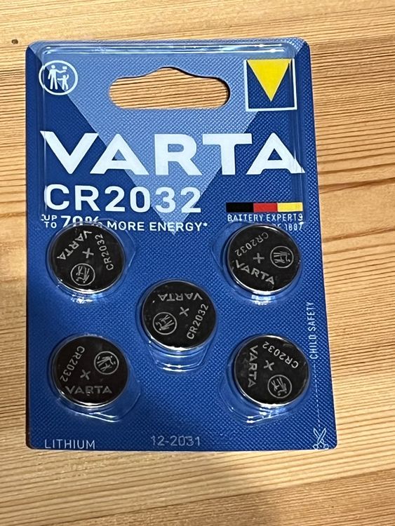 Varta CR2032 Lithium Knopfzellen 5x Stück