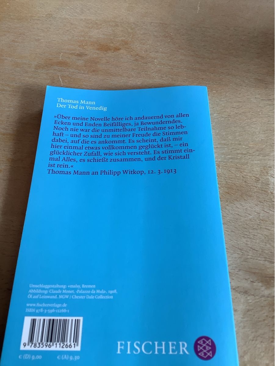 Libri: Thomas Mann Der Tod in Venedig Taschenbuch – Usato da Saas-Balen venduto da kircin 1