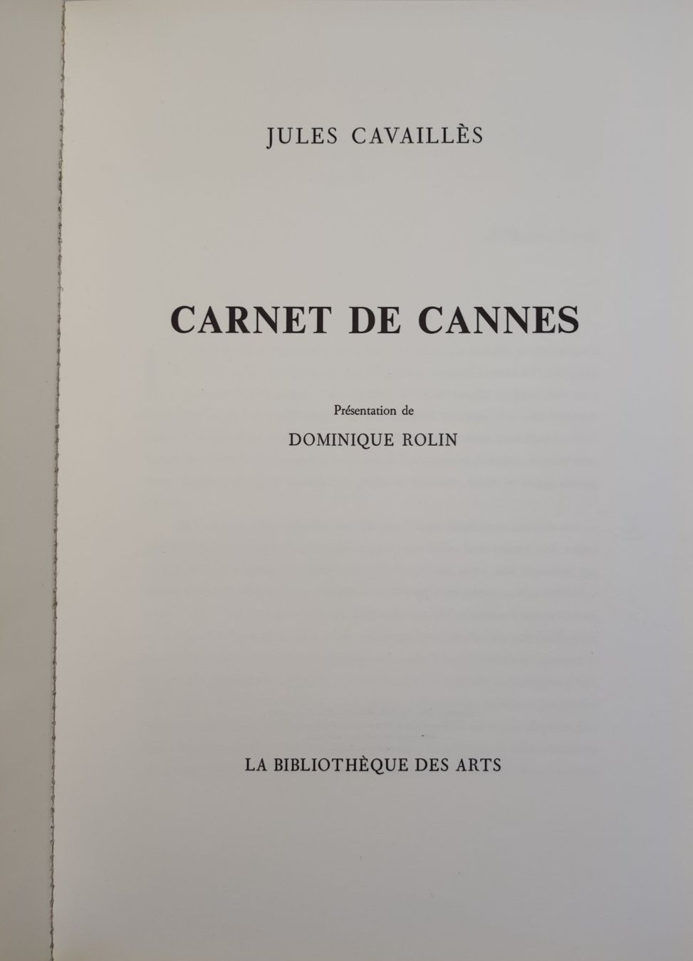 Bücher: JULES CAVAILLES - CARNET DE CANNES – Gebraucht aus Goldach von Gaip 2