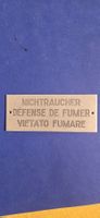 SBB - " NICHTRAUCHER " - Original - Alu Schild - 170 x 70 mm