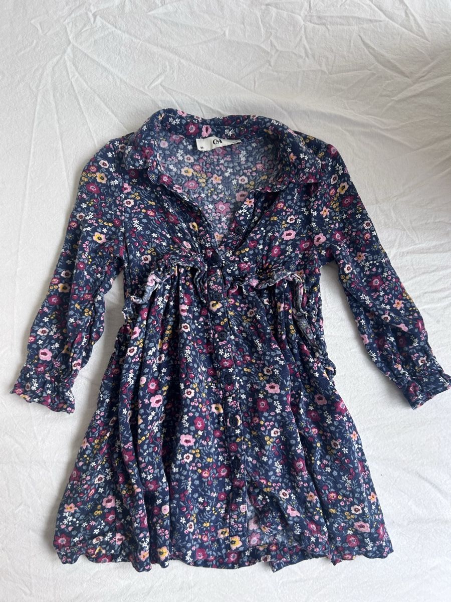 C&A Vestiti & Gonne: Sommerkleid Gr. 98, Blumenmuster – Usato da Basel venduto da jahrabarr