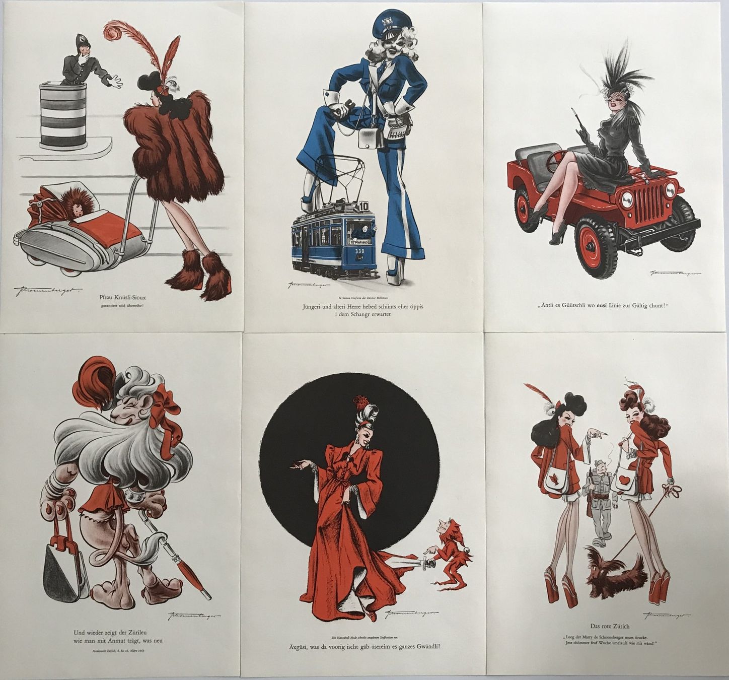 Poster & Bilder: 40 SCHOENENBERGERLI (MAPPE) 1946 – Gebraucht aus Zürich von Domus09 2