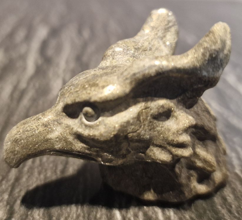 Phoenix kopf aus Pyrit Edelstein 6cm (Neu (gemäss Beschreibung)) in ...