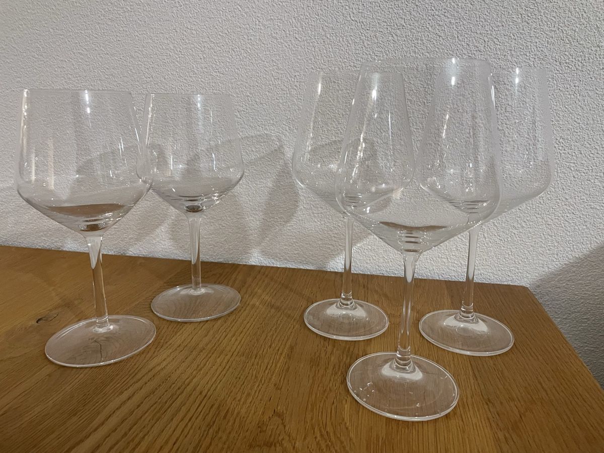 Bicchieri: 3 Rotwein-, 2 Weissweingläser – Usato da Herisau venduto da Daisy8613