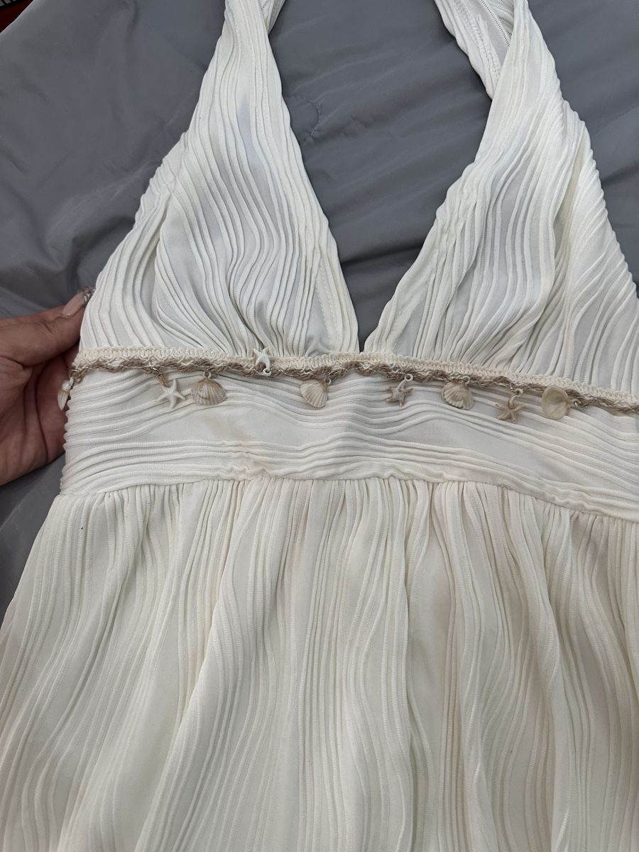 Shein Vestiti: Weisses Neckholder-Kleid mit Muscheldetails – Nuovo (secondo la descrizione) da Rhäzüns venduto da romina._gr 3