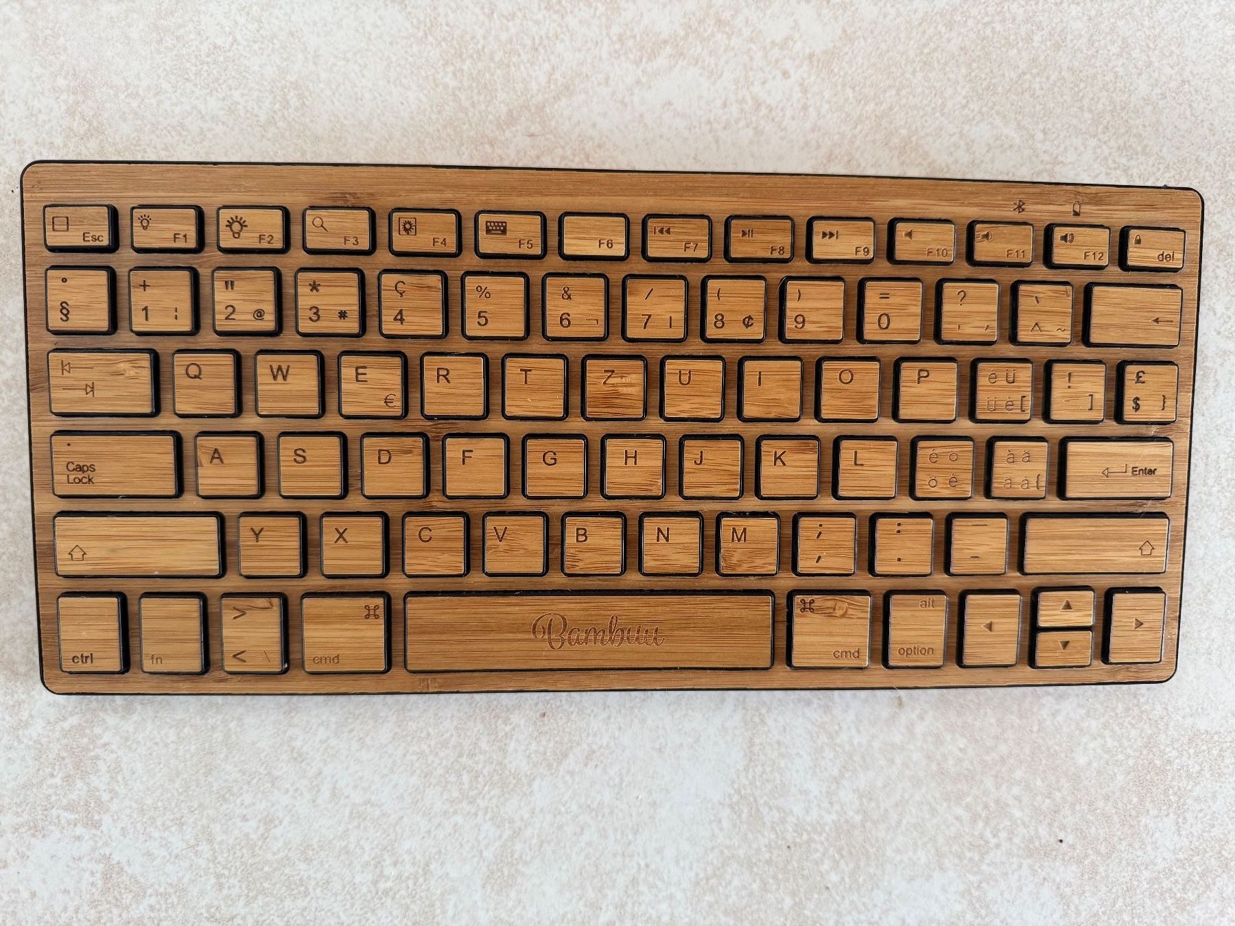 Tastiere: Bluetooth Bamboo Keyboard / Tastatur – Nuovo (secondo la descrizione) da Ersigen venduto da Simsim05