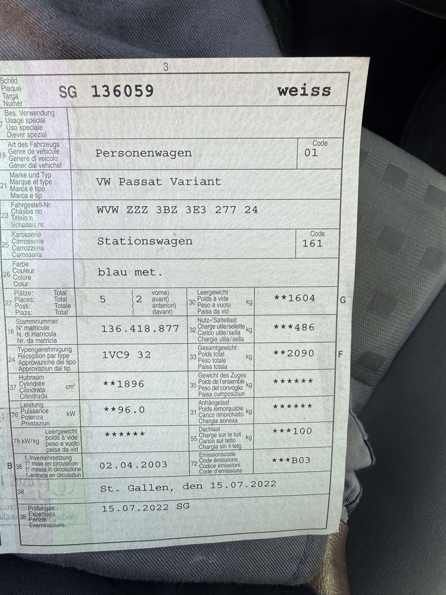 Autos: VW Passat 1.9 TDI – Gebraucht aus Oberbüren von nad_ml5c 6