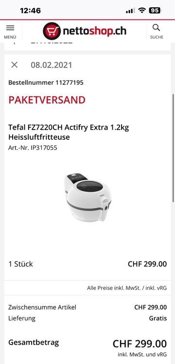 Tefal Küchengeräte: Tefal ActiFry Extra - Heissluftfritteuse - Top Zustand! – Gebraucht aus Sarnen von Laut_musik 4