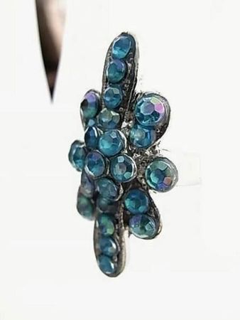 Ring Strass     hellblau