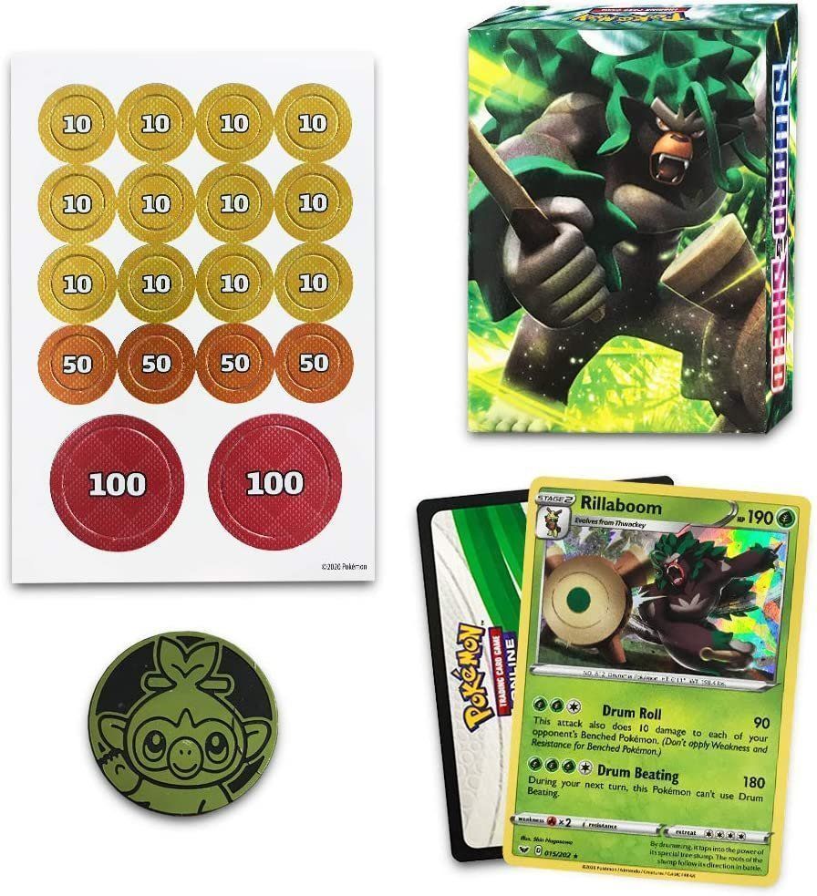 Pokémon Carte collezionabili: 2019 Pokémon Rillaboom Theme Deck EN – Nuovo e nell'imballaggio originale da Zürich venduto da Gamecards 2