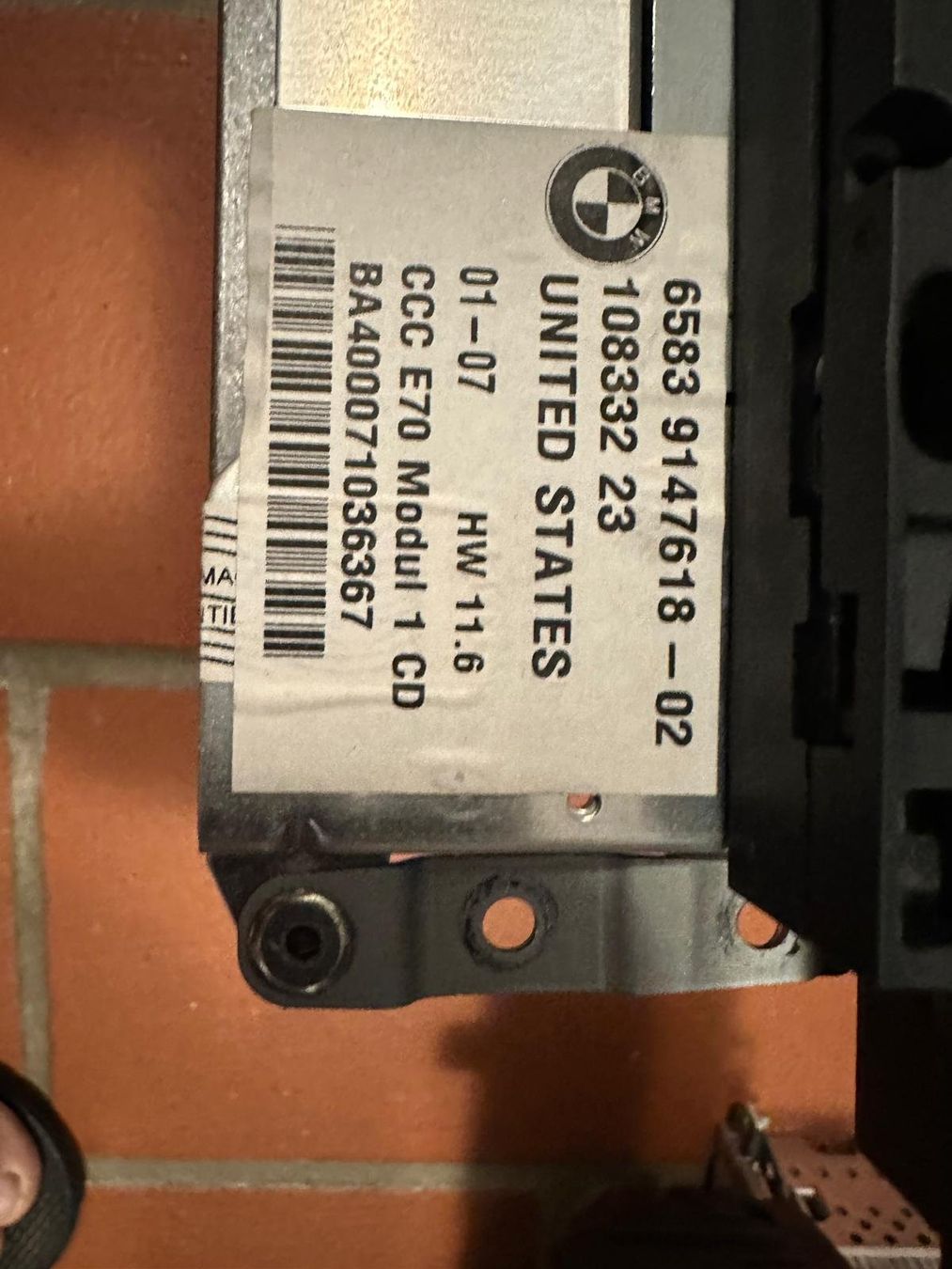 BMW Tutti pezzi di ricambio auto: BMW X5 E70 CCC unit – Usato da Chavannes des bois venduto da JustST2 2
